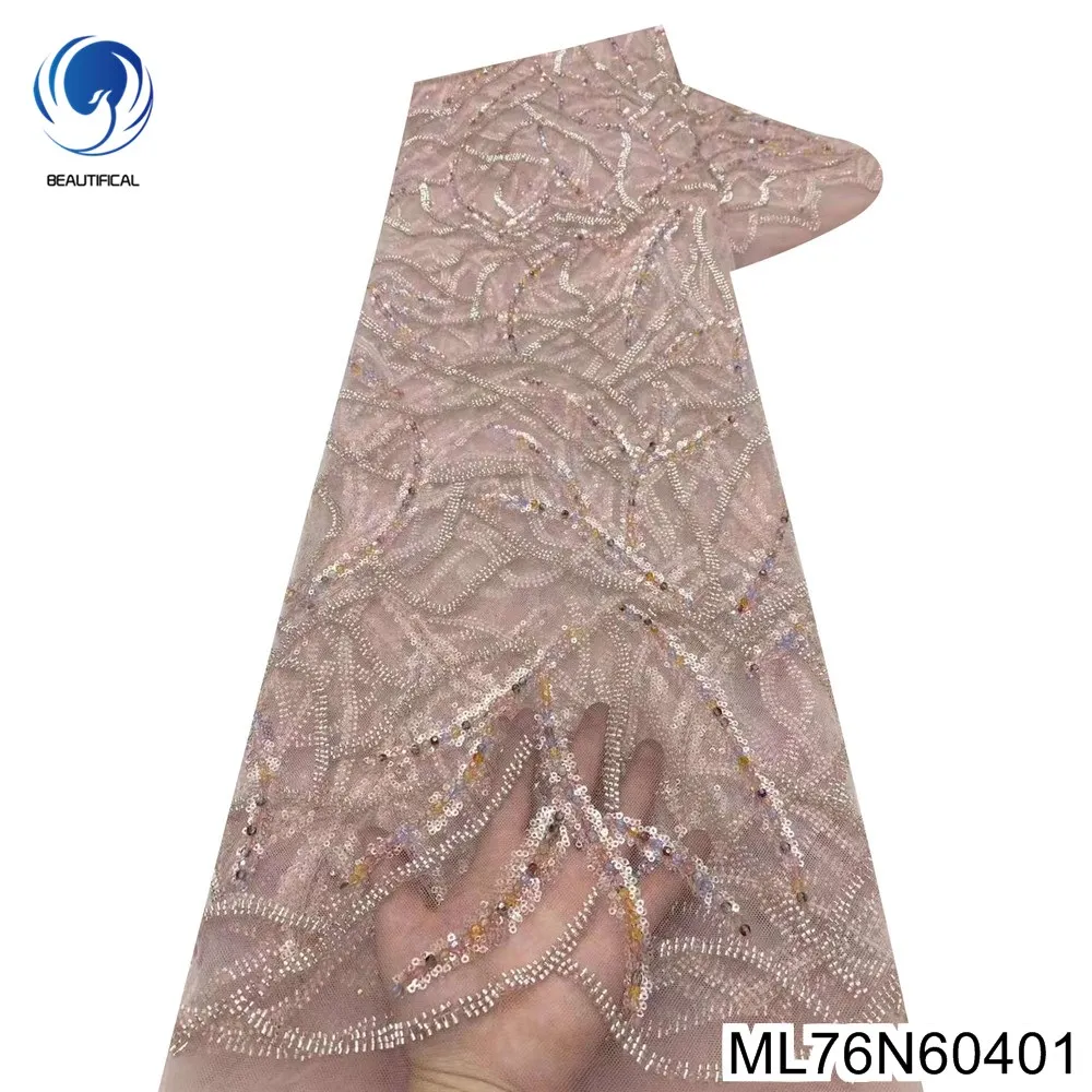 High-end Silky Feel High Quality African Sequins Bead Tulle Lace Fabric Socialite Temperament Elegant Long Skirt ML76N604
High-end Silky Feel High Quality African Sequins Bead Tulle Lace Fabric Socialite Temperament Elegant Long Skirt ML76N604