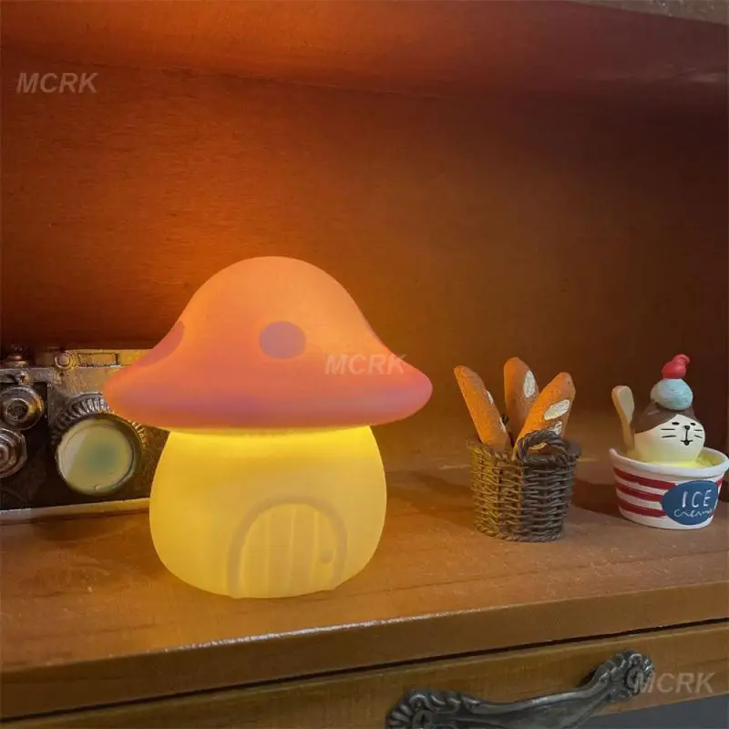 

Creative Mushroom Night Light 1.5w Bedroom Decoration Bedside Lamp Atmosphere Cute Living Room Decor Atmosphere Light Table Lamp