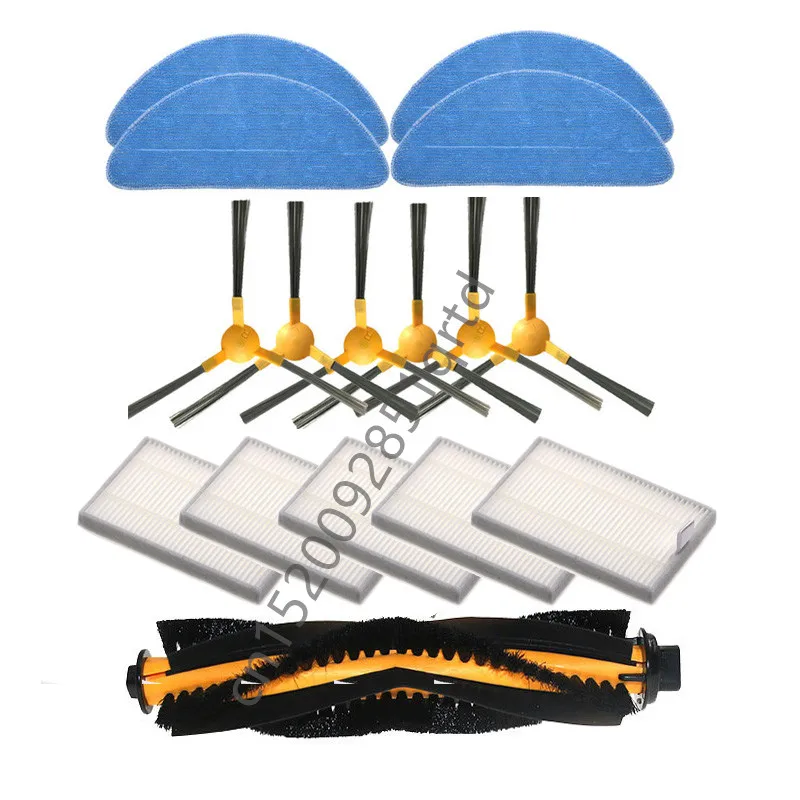 

Vacuum Cleaner Main Roller Side Brush Dust Hepa Filter Mop Cloths Rags for omid air 2 Vacuum Cleaner Parts Replacement Kit