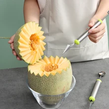 Carving Fruit Scoop Watermelon Cutter Fruits Spoons Gadget Ice Cream Spoon Peeler Set Kitchen Potato Stainless Steel Melon Knife
Carving Fruit Scoop Watermelon Cutter Fruits Spoons Gadget Ice Cream Spoon Peeler Set Kitchen Potato Stainless Steel Melon Knife