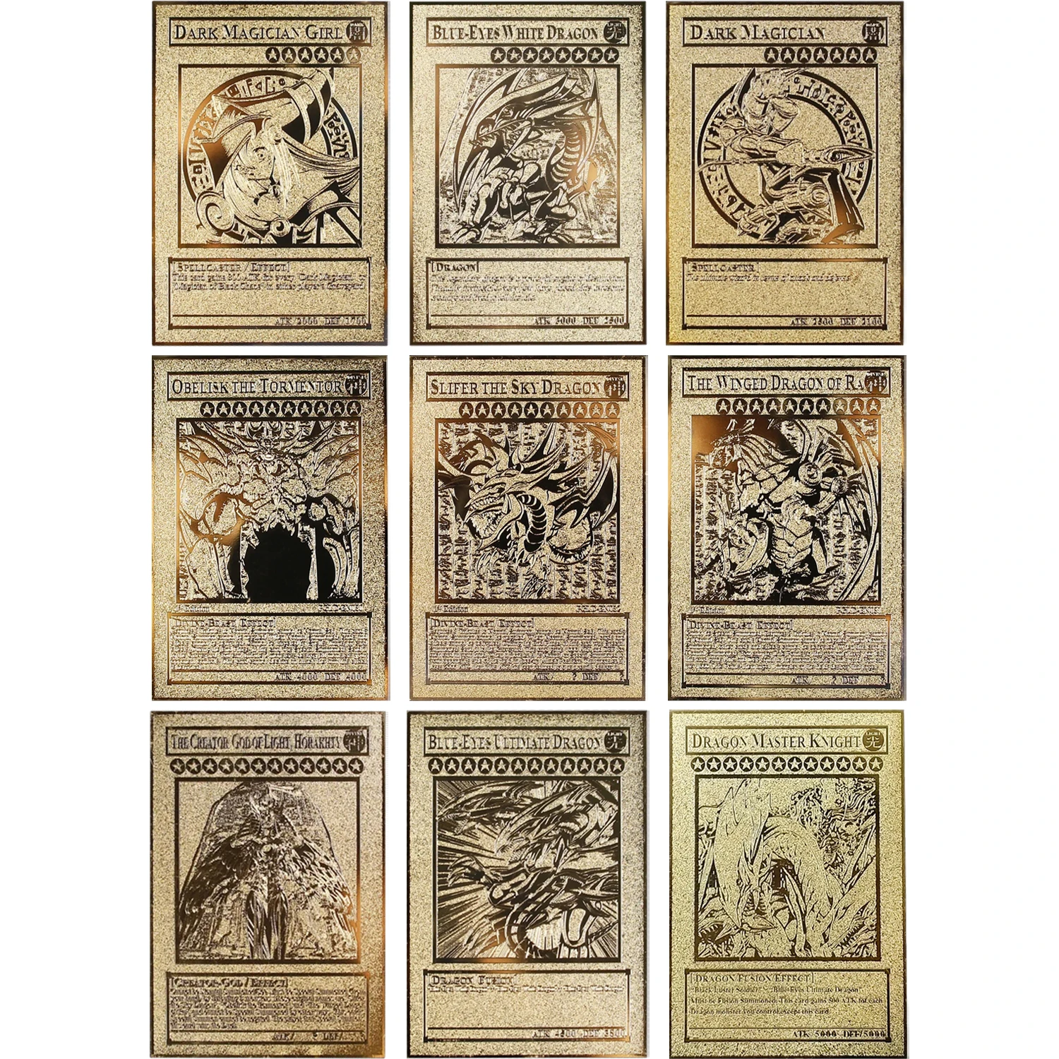 Diy Yu-Gi-Oh! English Metal Card Dark Magician Girl Blue-Eyes White Dragon Egyptian God Gold Card Game Anime Collection Gift Toy
Diy Yu-Gi-Oh! English Metal Card Dark Magician Girl Blue-Eyes White Dragon Egyptian God Gold Card Game Anime Collection Gift Toy