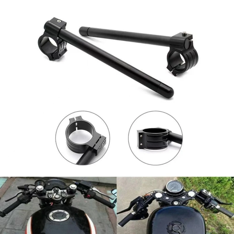 

Universal Racing Adjustable CNC 52 MM Clip On Ons Fork Handlebars Handle Bar Cafe Racer Motorcycle