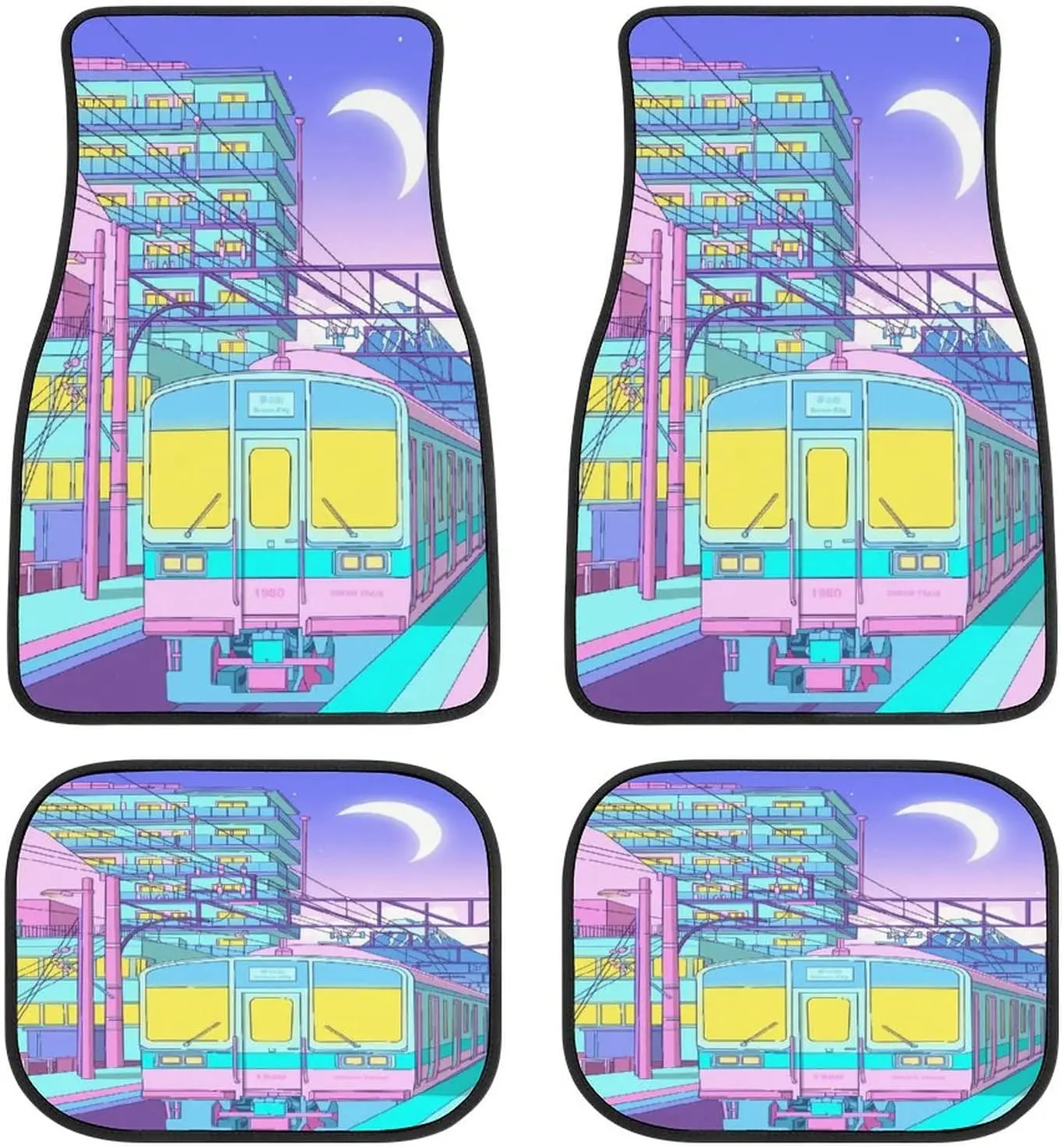 Коврики для автомобиля Vaporwave, универсальные защитные коврики для сидений автомобиля, с рисунком поезда, для любой погоды
Коврики для автомобиля Vaporwave, универсальные защитные коврики для сидений автомобиля, с рисунком поезда, для любой погоды
