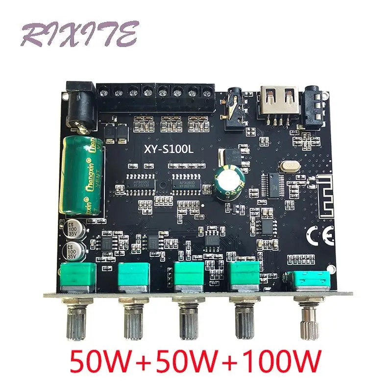 XY-S100L 2*50W+100W Bluetooth5.0 Audio Power Subwoofer Amplifier Board 2.1 Channel Hifi Stereo Class D Module | Электроника