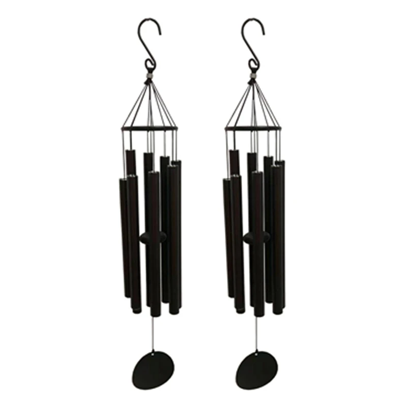 

2X Wind Chimes Outdoor Large Deep Tone 8 Metal Tubes Wind Chimes For Home Garden/Yard/Balcony Deco