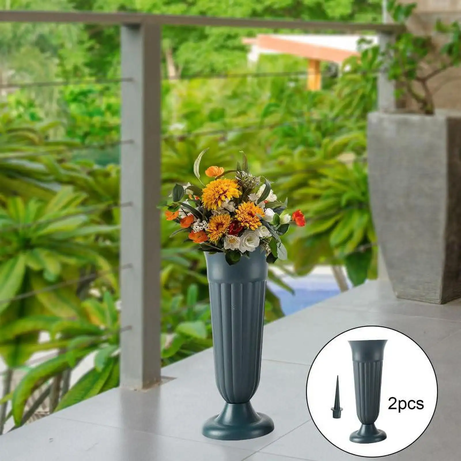 High Quality Desktop Dark Green Desktop Flower Pot Grave Sweeping Ritual Vase PP Resin Grave Sweeping Ritual Vase
High Quality Desktop Dark Green Desktop Flower Pot Grave Sweeping Ritual Vase PP Resin Grave Sweeping Ritual Vase