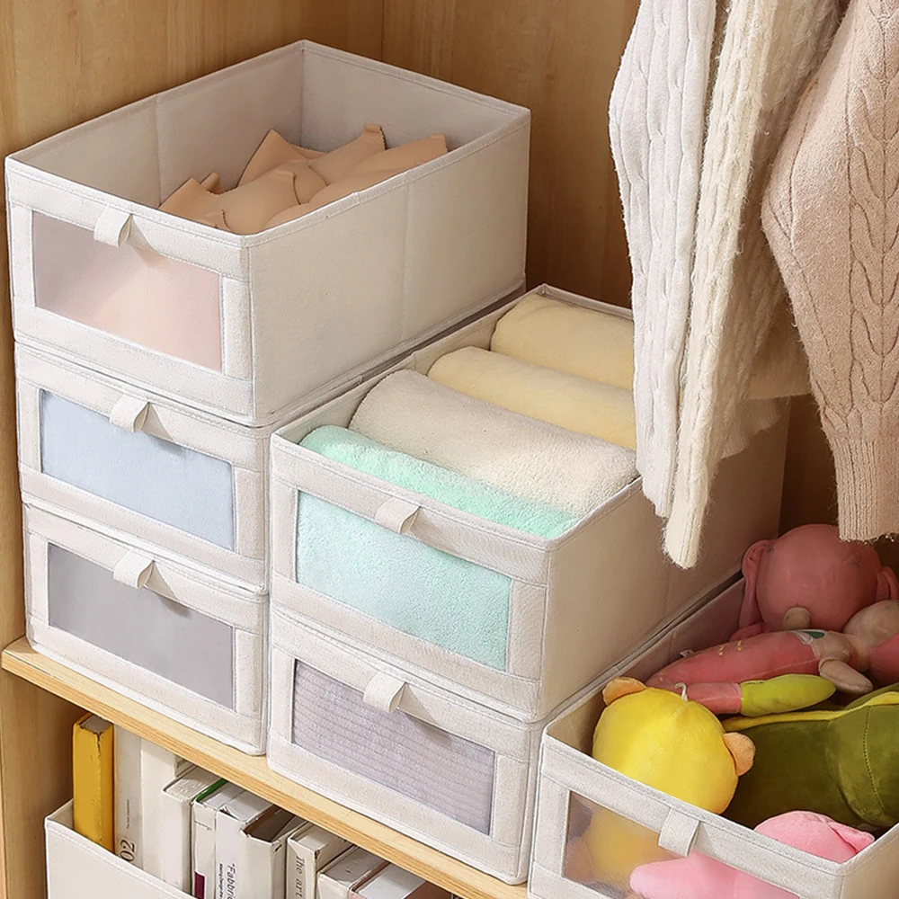 Большая складная коробка для хранения одежды с видимым окном, домашний шкаф, коробка для сортировки и организации, легкая коробка для хранения нижнего белья
Большая складная коробка для хранения одежды с видимым окном, домашний шкаф, коробка для сортировки и организации, легкая коробка для хранения нижнего белья
