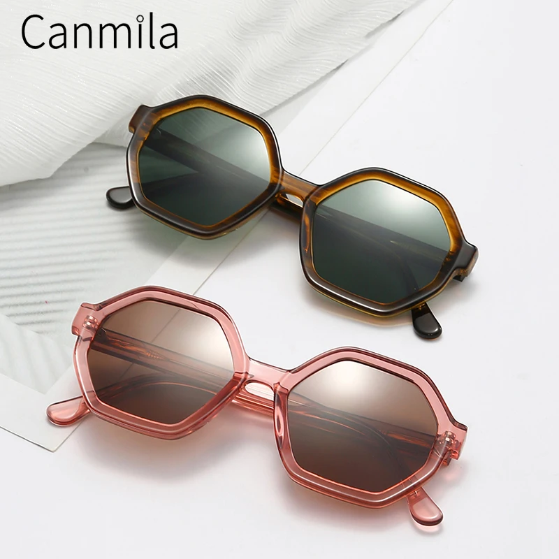 

Hexagon Retro Polarized Acetate Sunglasses Women Fashion Trendy Shades Handmade Oversized Polygon Sun Glasses UV400 VS6506