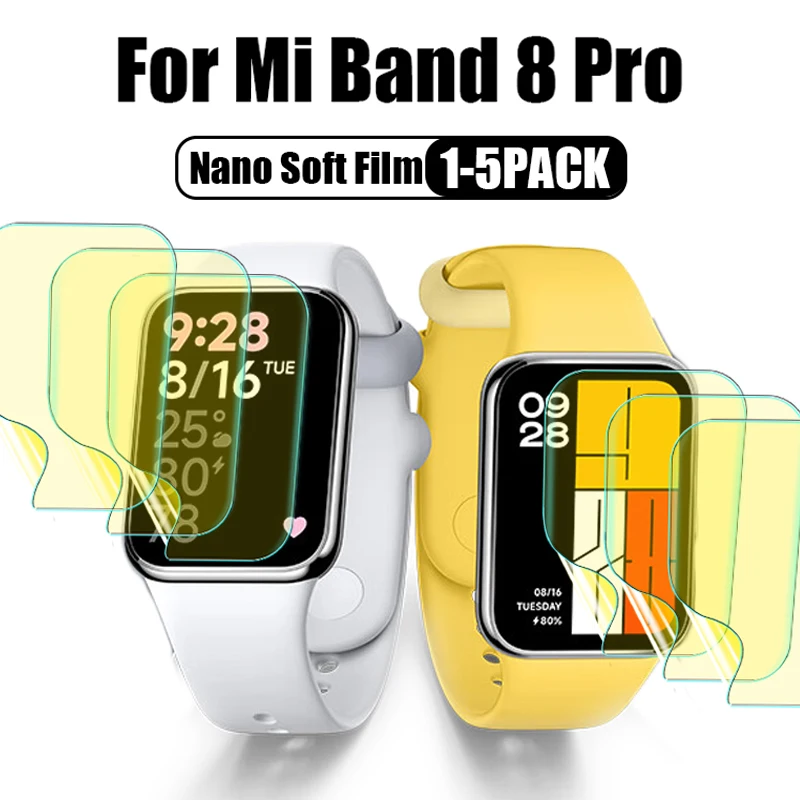 5-1pack Soft Nano Protective Films for Xiaomi Miband 8 Pro HD Anti-scratch Smartwatch Screen Protectors for Mi Band 8 Pro
5-1pack Soft Nano Protective Films for Xiaomi Miband 8 Pro HD Anti-scratch Smartwatch Screen Protectors for Mi Band 8 Pro