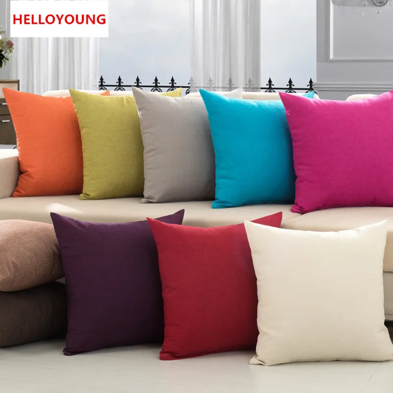 

Cushion Cover Sofa Decorative Pillows Cover Linen Pillow Case for Living Room Car Decoration Kussenhoes 45x45cm Home Decor