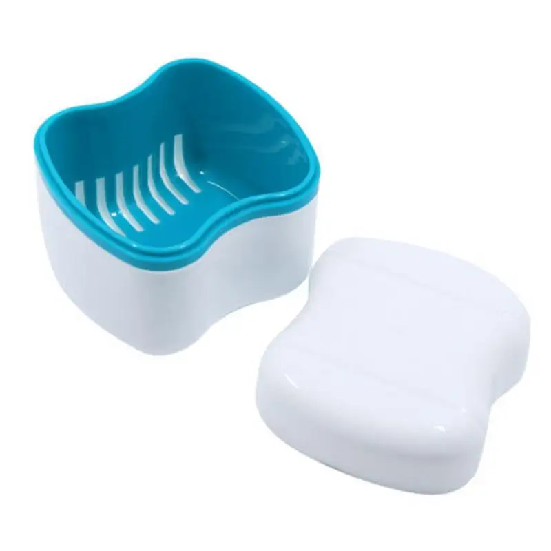 

Travel Denture Case Teeth Denture Cleaning Tooth Storage Portable Belt Case Orthodontics Invisible Aligner Clear Retainer Braces