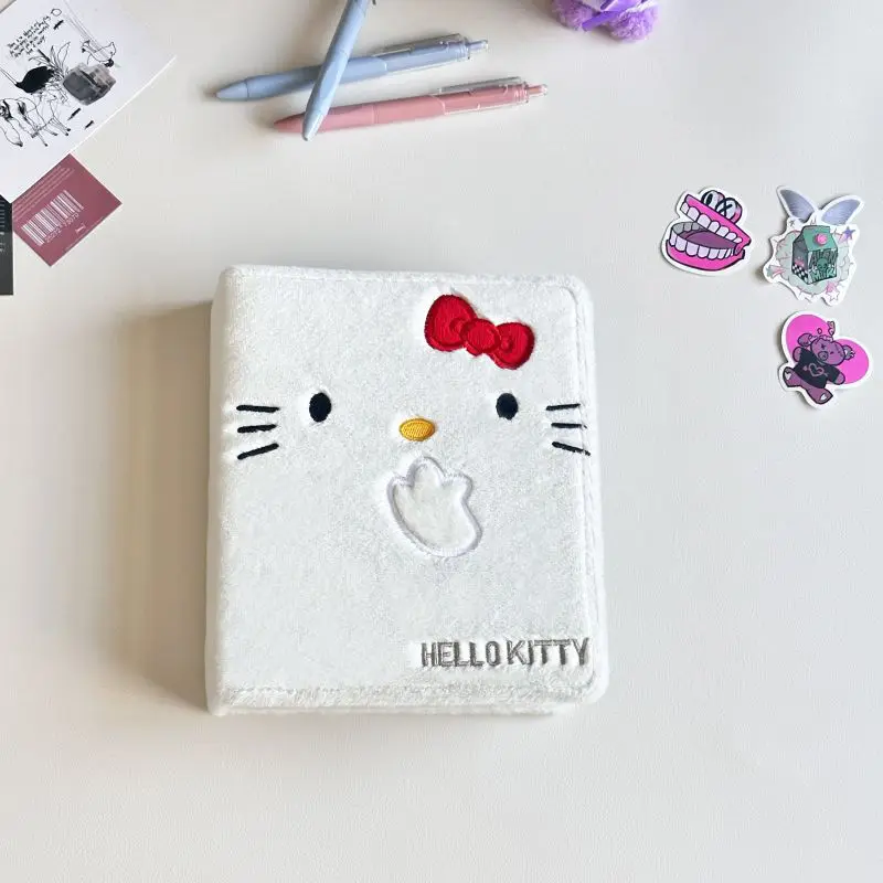 

Sanrio Hello Kitty Plush Cards Album Book Kawaii Kt Cat 80Poket Card Holder Photo Postcard Collection Folder Flipbook Fans Gifts