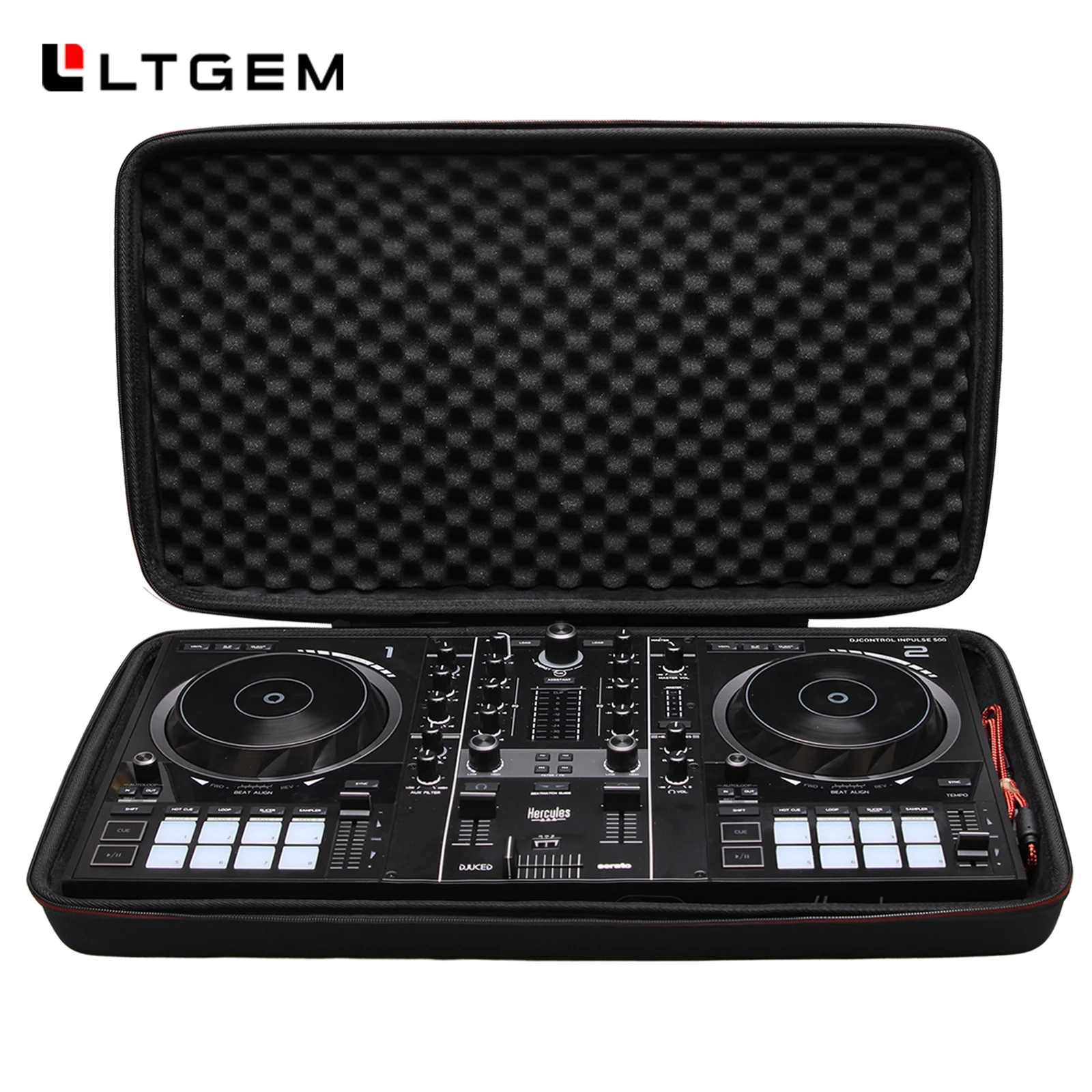 

LTGEM EVA Case for Hercules DJControl Inpulse 500: 2-deck USB DJ controller-Protective Portability Travel BOX