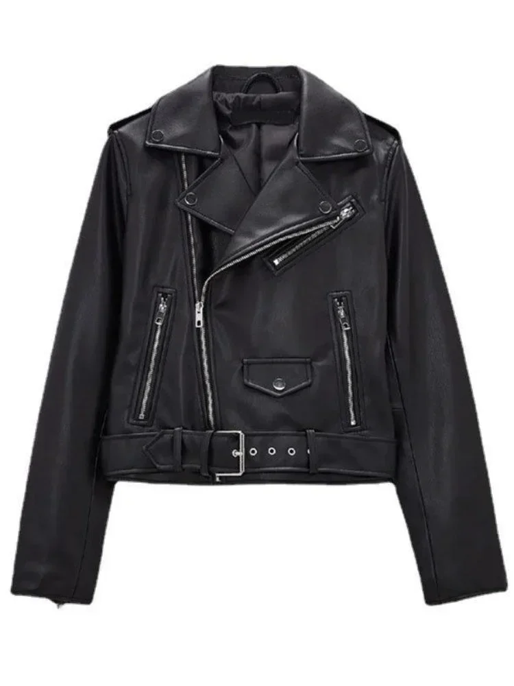 Women Vintage Green Faux Leather Jacket Spring Autumn Slim Lapel Zipper Biker Coat Female Causal Moto Style PU Outwear
Women Vintage Green Faux Leather Jacket Spring Autumn Slim Lapel Zipper Biker Coat Female Causal Moto Style PU Outwear