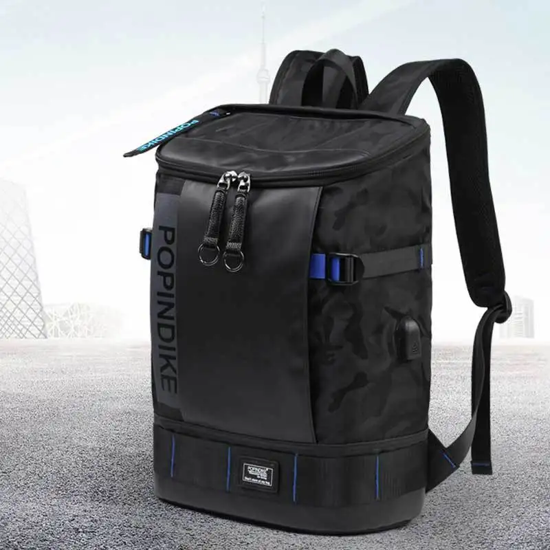 

Men's Large Capacity Backpack USB Port Laptop Backpack Camouflage Travel Bag Business Computer Bag Fashion Schoolbag