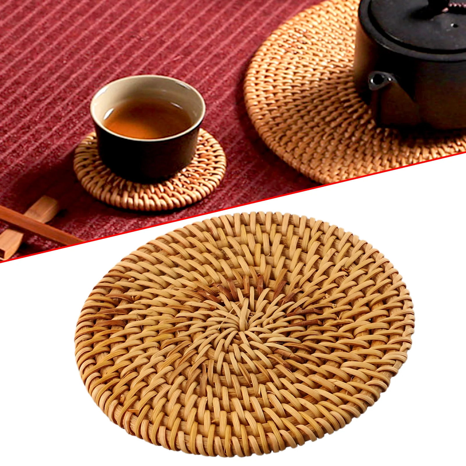 1PCS 10CM Round Natural Rattan Coasters Kitchen Accessories Bowl Pad Andmade Insulation Kitchen Rattan Insulation Placemats
1PCS 10CM Round Natural Rattan Coasters Kitchen Accessories Bowl Pad Andmade Insulation Kitchen Rattan Insulation Placemats