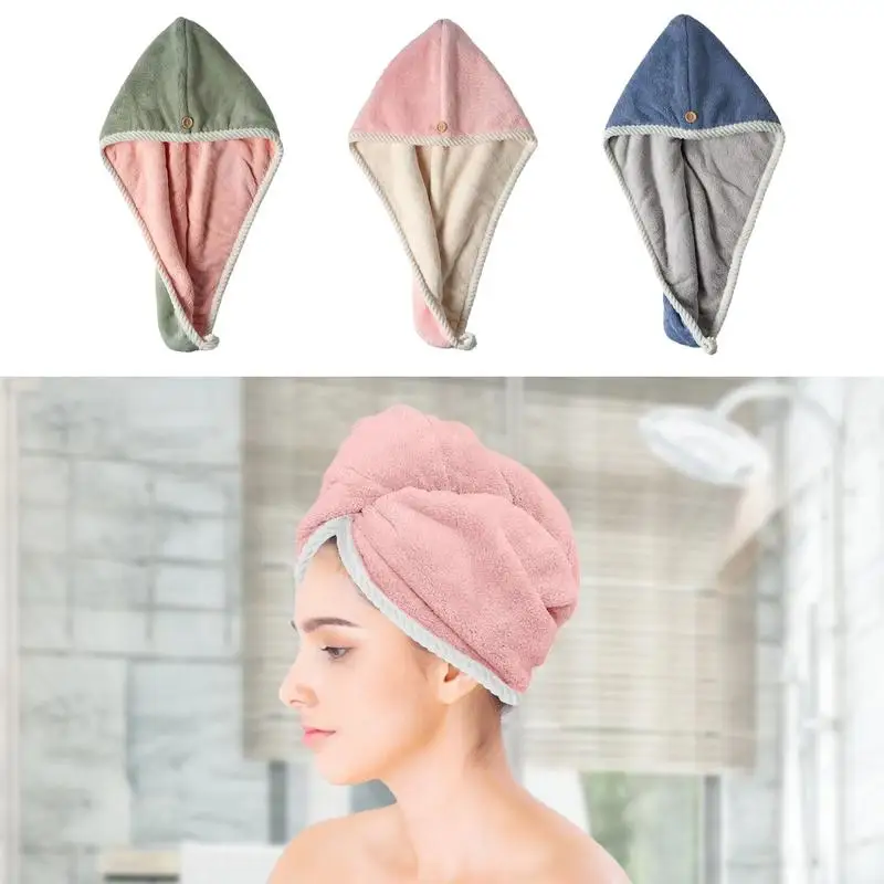 

Hair Drying Towel Wet Hair Towel Wrap For Women Anti Frizz Absorbent Head Towels Wrap Quick Dry Turban For Salon Home Dorm