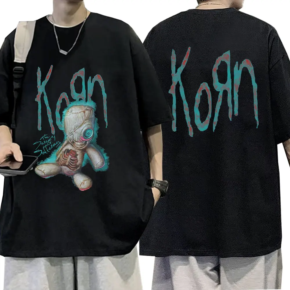 

Korn Issues Rock Band Music Album T Shirt Men's Vintage Metal Gothic Oversized T-shirt Streetwear Summer Short Sleeve T Shirts