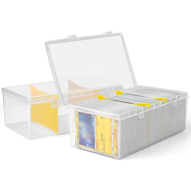 Plastic Trading Card Storage Box with Dividers Sports Cards Storage Box Photo Card Organizer Toploader Case for Basketball Card
Plastic Trading Card Storage Box with Dividers Sports Cards Storage Box Photo Card Organizer Toploader Case for Basketball Card