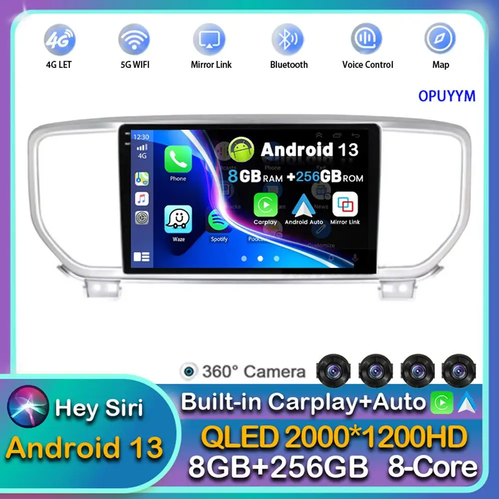 Автомагнитола Carplay, Android 13, для Kia Sportage 4 QL 2018 2019 2020 2021 2022, мультимедийный плеер с GPS, стерео видео, Wi-Fi + 4G DSP
Автомагнитола Carplay, Android 13, для Kia Sportage 4 QL 2018 2019 2020 2021 2022, мультимедийный плеер с GPS, стерео видео, Wi-Fi + 4G DSP