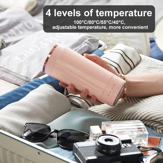 Morphy Richards-Mini bouilloire électrique isolée en acier inoxydable 300, tasse à eau électrique, 4 températures, voyage, 316 ml 2