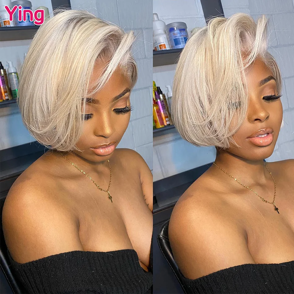 Ying 613 Blonde Short Bob Wigs Pink 13x4 Lace Front Human Hair Wig Brazilian Straight Human Hair Transparent Lace Wig PrePlucked
Ying 613 Blonde Short Bob Wigs Pink 13x4 Lace Front Human Hair Wig Brazilian Straight Human Hair Transparent Lace Wig PrePlucked