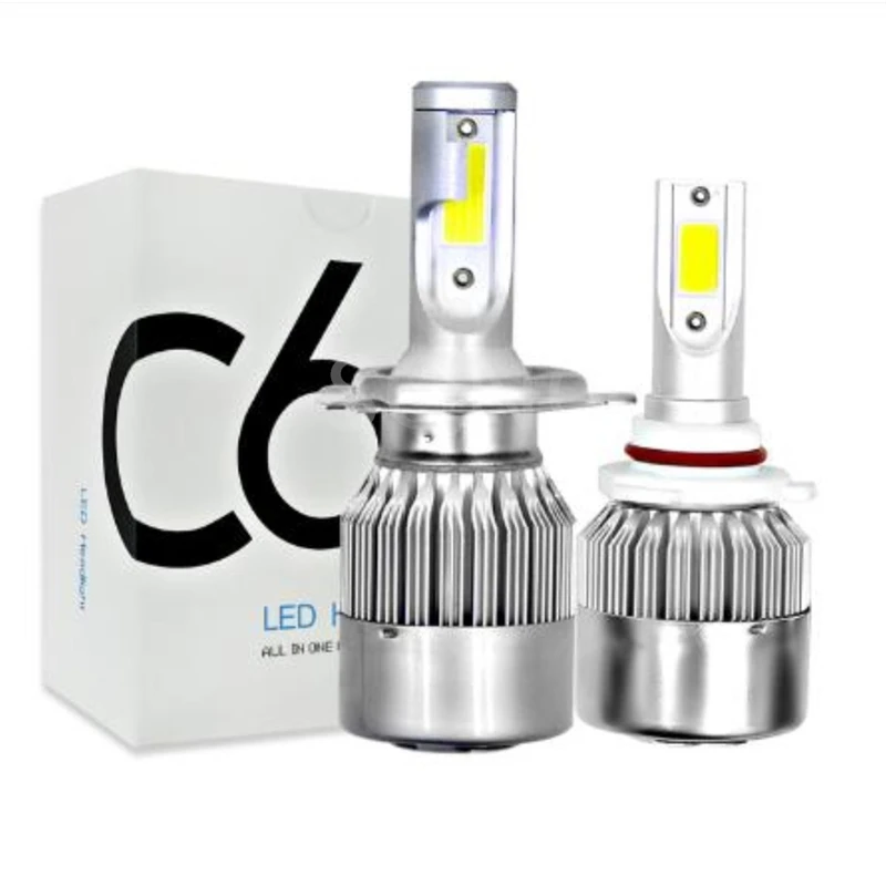 

2PCS C6 S2 H1 H3 Led Headlight Bulbs H7 COB LED Car Lights H4 880 H11 HB3 9005 HB4 9006 H13 6000K 72W 12V 7200LM Auto Headlamps