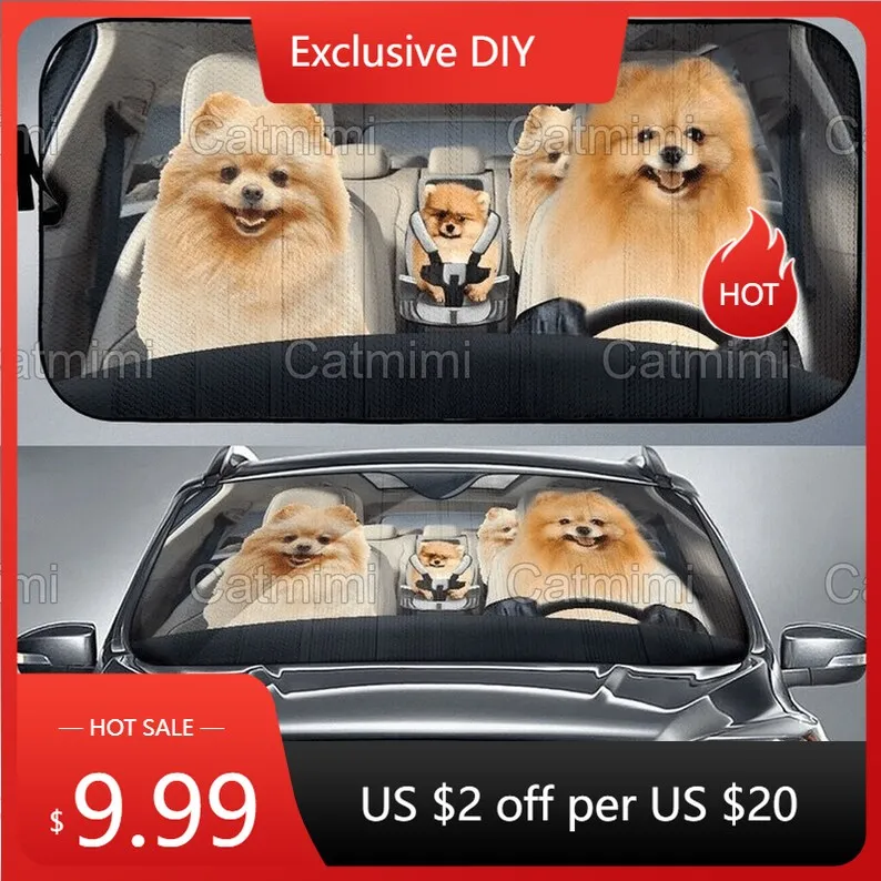 Pomeranian Car Sun Shade, Pomeranian Sun Shade, Pomeranian Car Decor, Pomeranian Lover, Pomeranian Gift PHT142104A28
Pomeranian Car Sun Shade, Pomeranian Sun Shade, Pomeranian Car Decor, Pomeranian Lover, Pomeranian Gift PHT142104A28