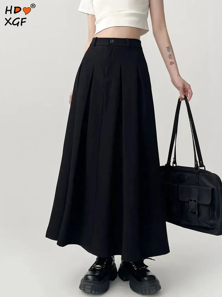 Simple Pleated Plus Size Long Skirts For Women Spring Button Elastic High Waist Solid Color A-line Skirt Elegant All-match Skirt
Simple Pleated Plus Size Long Skirts For Women Spring Button Elastic High Waist Solid Color A-line Skirt Elegant All-match Skirt