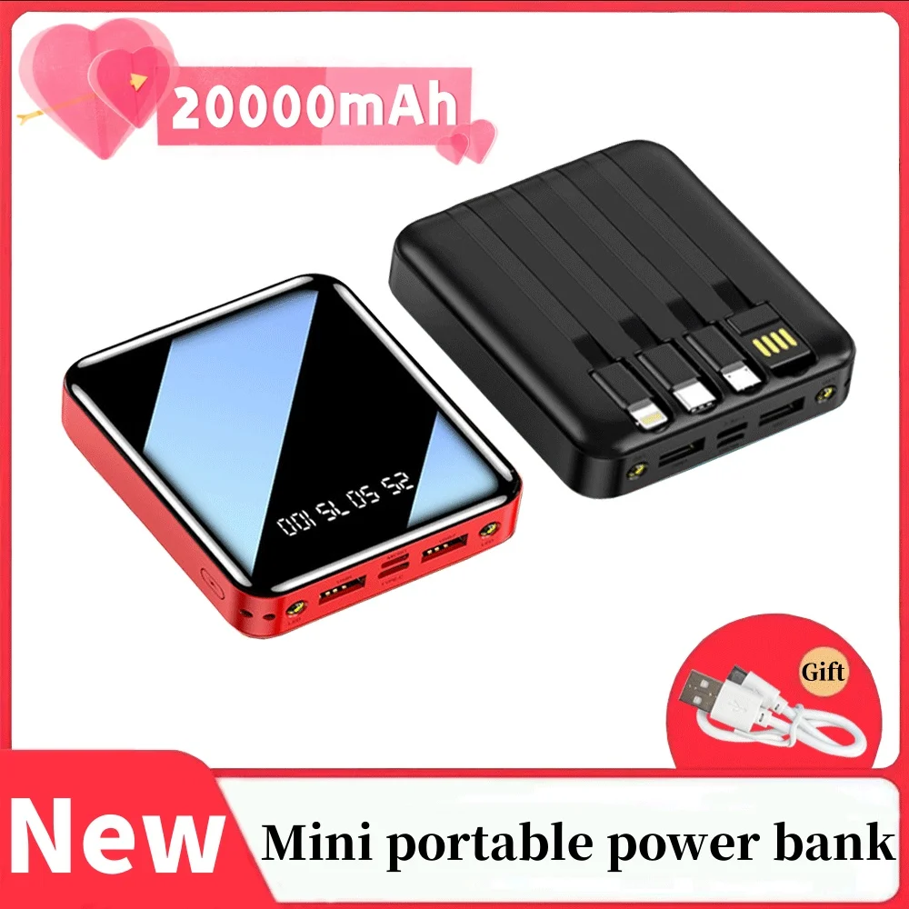 20000mAh Mini Power Bank Portable Charger Full Mirror Screen LED Light Digital Display Poverbank External Battery Pack Powerbank
20000mAh Mini Power Bank Portable Charger Full Mirror Screen LED Light Digital Display Poverbank External Battery Pack Powerbank