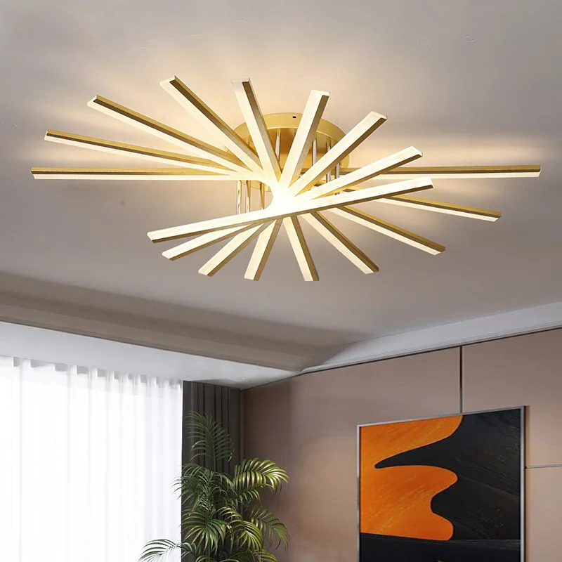 

Nordic Rotating Branches LED Ceiling Chandeliers Dimmable for Study Living Room Bedroom Lamp Home Decor Hanging Light Fixture