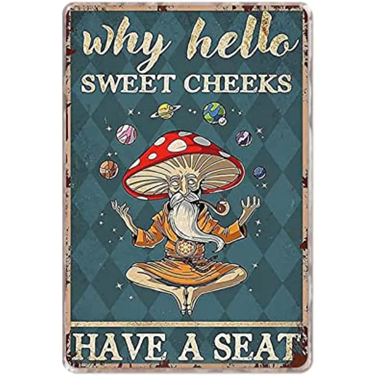 New Metal Tin Sign Vintage Bathroom Mushroom Why Hello Sweet Cheeks Have Seat Chic for Home, Living Room, Garden, Bedroom
New Metal Tin Sign Vintage Bathroom Mushroom Why Hello Sweet Cheeks Have Seat Chic for Home, Living Room, Garden, Bedroom