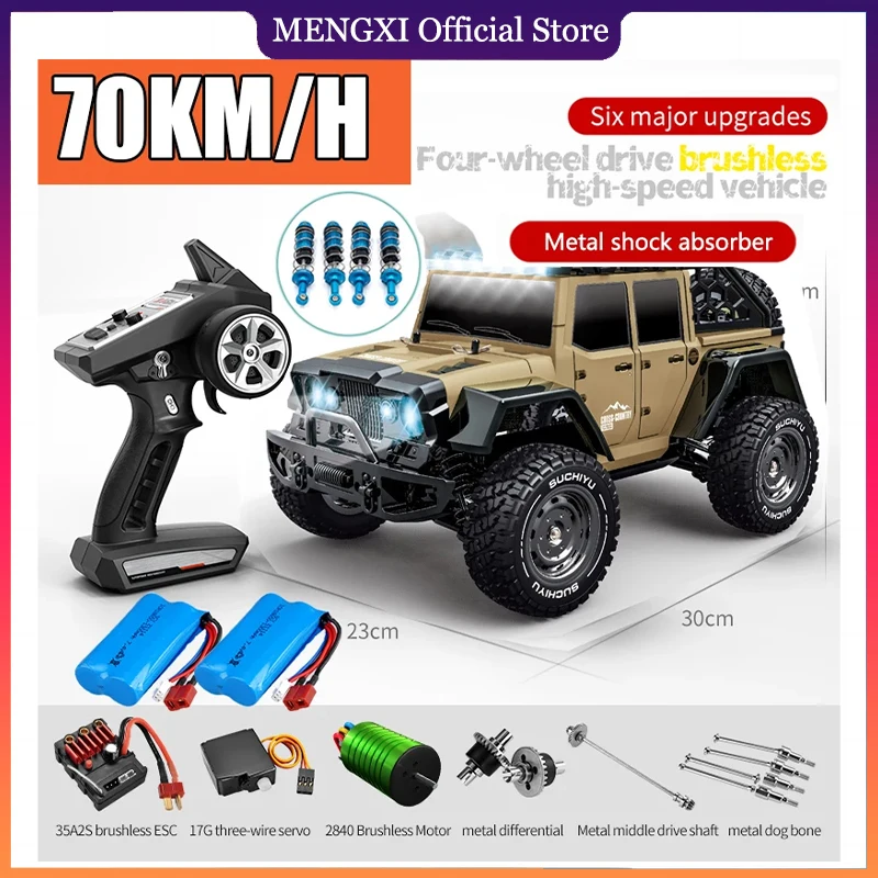 

SCY 1:16 4x4 Off Road Rc Car 4WD Brushless Remote Control Truck 70KM/H or 50km/h High Speed Drift Cars Vs Wltoys 124016 Toys