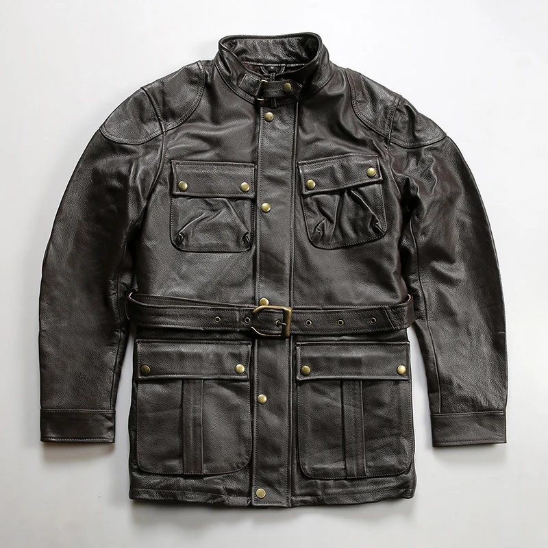 Autumn and winter season men's new Japanese retro biker models hunting leather jacket collar splicing frosted cowhide jacket
Autumn and winter season men's new Japanese retro biker models hunting leather jacket collar splicing frosted cowhide jacket