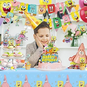 SpongeBob Birthday Party Supplies,38pcs SpongeBob Birthday Decorations-SpongeBob Party Banner Balloons Cake Toppers Tablecloth.. SpongeBob Birthday Party Supplies,38pcs SpongeBob Birthday Decorations-SpongeBob Party Banner Balloons Cake Toppers Tablecloth..