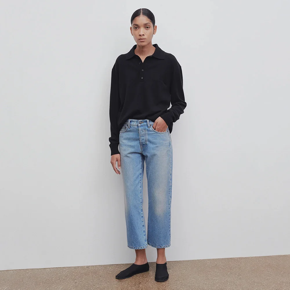 The r0w23 early autumn quite cotton vintage do old high-waisted washed button straight loose jeans nine trousers
The r0w23 early autumn quite cotton vintage do old high-waisted washed button straight loose jeans nine trousers