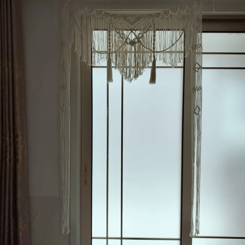 Large Macrame Arch Curtain - Boho Wedding Backdrop 13 S237bfc7888a84cb791d6ccef21ffd50eP