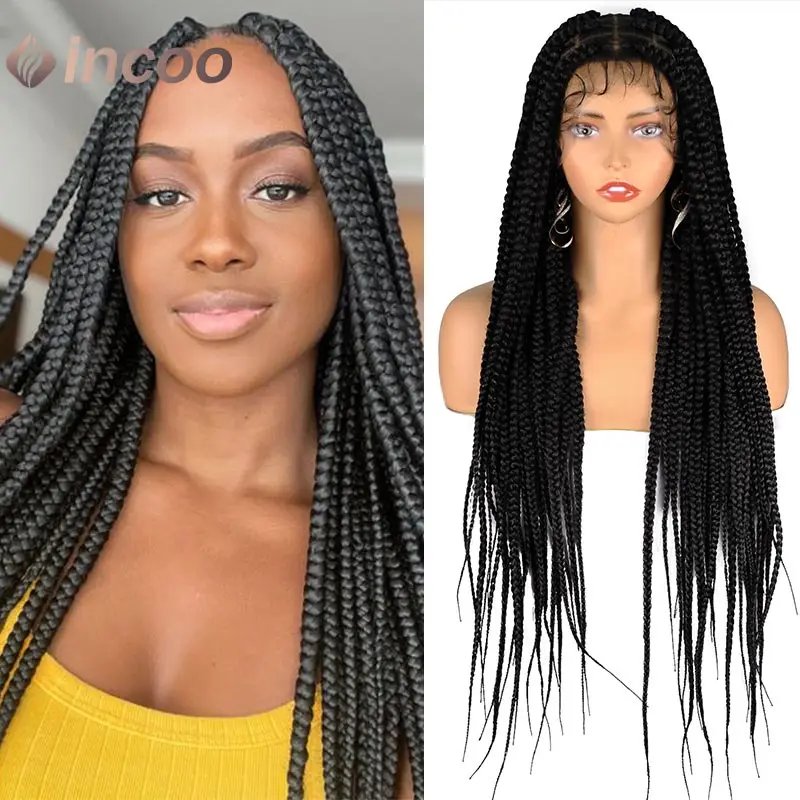 Large Box Braided Wigs Synthetic Full Lace Front Braided Wigs For Black Women 36 Inch Jumbo Braids Knotless Cornrows Wigs Onsale
Large Box Braided Wigs Synthetic Full Lace Front Braided Wigs For Black Women 36 Inch Jumbo Braids Knotless Cornrows Wigs Onsale