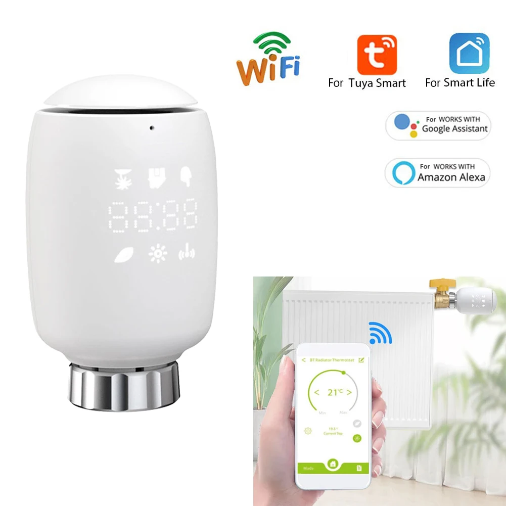 1pcs Smart Home Radiator Valve Thermostatic Radiator Valve Thermostat Valve LED Display App Wifi Control Radiator Controller
1pcs Smart Home Radiator Valve Thermostatic Radiator Valve Thermostat Valve LED Display App Wifi Control Radiator Controller