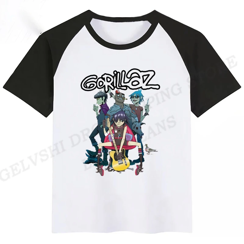 

Gorillaz 3d Print T-shirt Boy Gril Fashion T-shirts Kids Hip Hop Tops Tee Rock Band Gorillaz T Shirt Boys Tee Camisetas Unisex