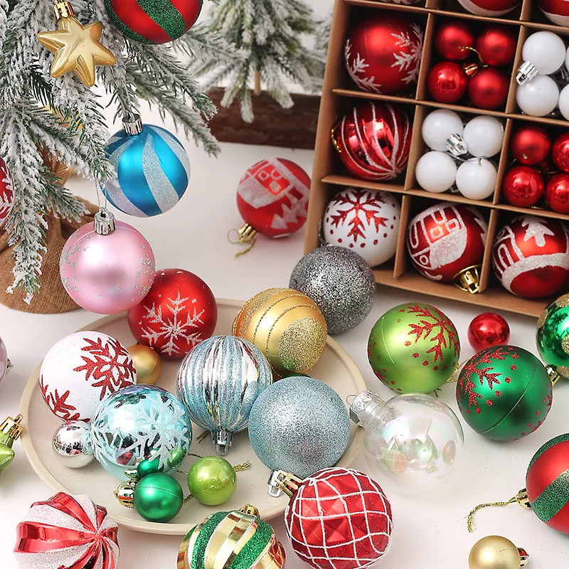 

Рождественское украшение, Рождественские шары, подвеска на рождественскую елку, красный, темно-синий шар, украшение 3 см-6 см, разные цвета 42-44 шт./лот