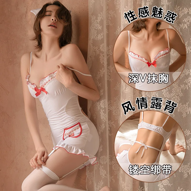 Sexy Lingerie European and American Sexy Hot Hollow Temptation Nurse Role Play Uniform Suit 448
Sexy Lingerie European and American Sexy Hot Hollow Temptation Nurse Role Play Uniform Suit 448