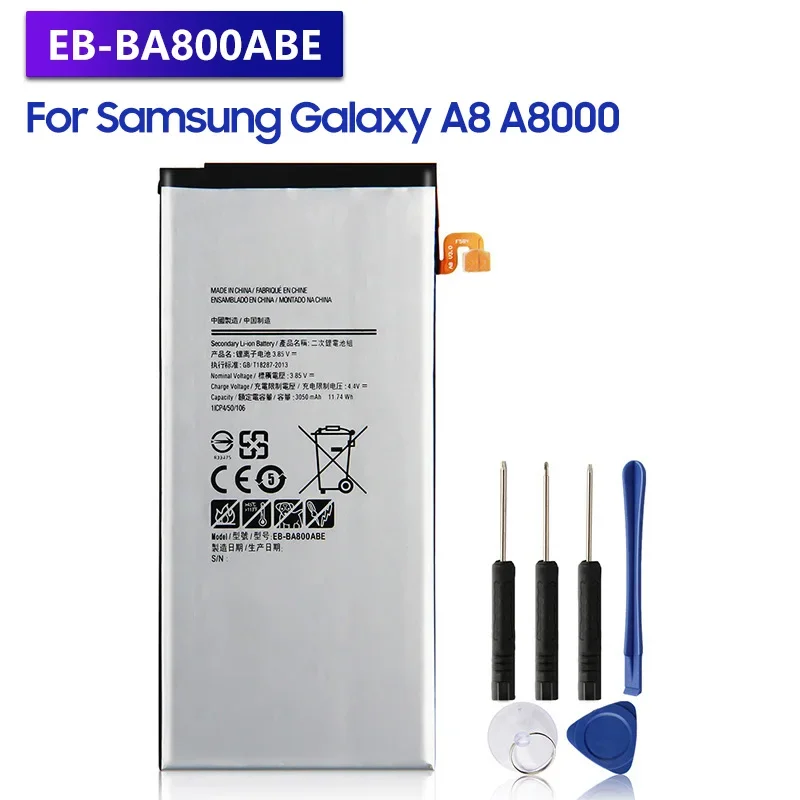 

Replacement Battery EB-BA800ABE For Samsung GALAXY A8 A800YZ A8000 A800F A800S Rechargeable Phone Battery 3050mAh