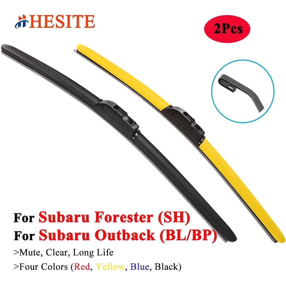 

HESITE Colorful Wiper Blades For Subaru Forester SH Outback BL BP 2003 2005 2007 2008 2010 2012 2013 Car Exterior Accessories