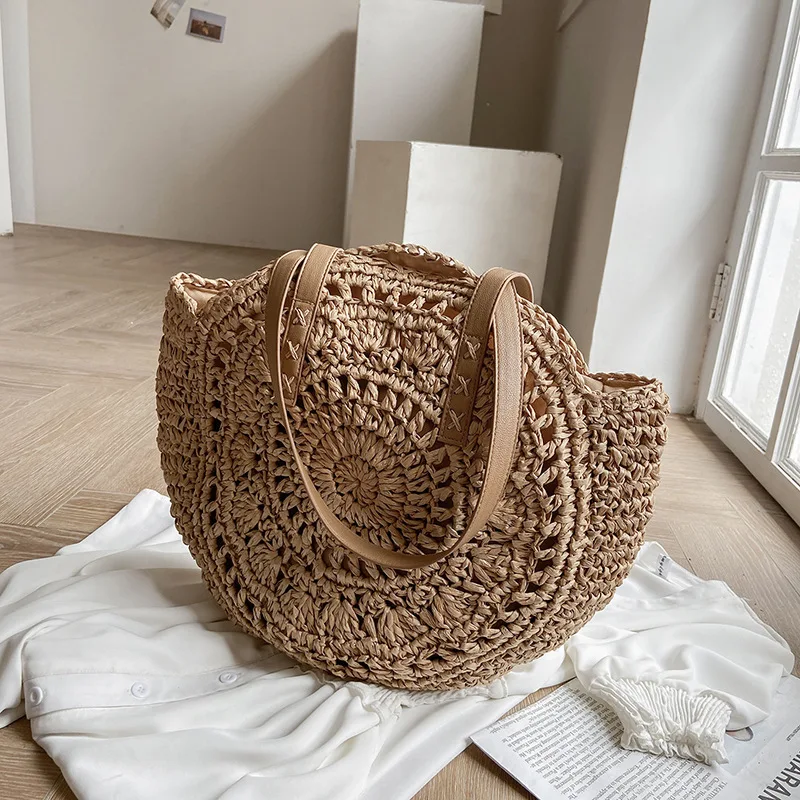 Handwoven Summer Rattan Beach Tote - Large Capacity Women's Straw Bag 16 S2383b4245ee54c19acfb73f2a24807adk