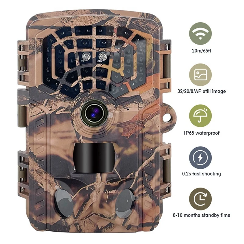 1Set Bluetooth Wifi Outdoor Infrared Camera Tracking And Monitoring Animal Camera 4K 32 Megapixel ABS
1Set Bluetooth Wifi Outdoor Infrared Camera Tracking And Monitoring Animal Camera 4K 32 Megapixel ABS