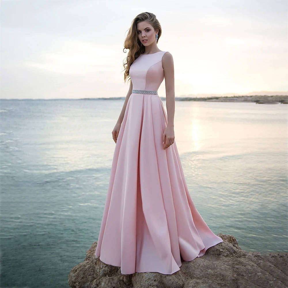 Furtanseo Pink Satin Beach Wedding Dress 2023 O-Neck Beading Sash Sleeveless Simple Style Bridal Vestido De Noiva
Furtanseo Pink Satin Beach Wedding Dress 2023 O-Neck Beading Sash Sleeveless Simple Style Bridal Vestido De Noiva