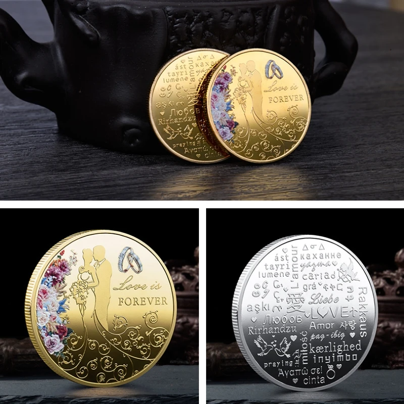 Colorful Love Commemorative Coin lucky Collection coin For Double Sided Embossed Plating Crafts Wedding Collection Souvenir Coin
Colorful Love Commemorative Coin lucky Collection coin For Double Sided Embossed Plating Crafts Wedding Collection Souvenir Coin