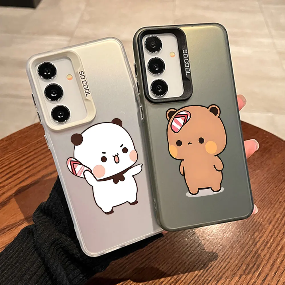 Cute Bubududu Panda Couple Phone Case for Samsung Galaxy S22 S23 S24 S25 Ultra S20 Plus S21FE 5G Shockproof Covers Lovers Fundas Cute Bubududu Panda Couple Phone Case for Samsung Galaxy S22 S23 S24 S25 Ultra S20 Plus S21FE 5G Shockproof Covers Lovers Fundas
