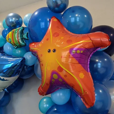 

101pcs Under The Sea Ocean World Animal Balloons Arch Kit Shark/Fish Balls Sea Theme Birthday Party Decoration Kids baby shower